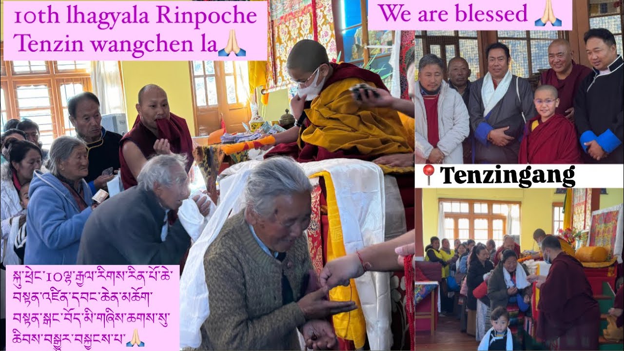 His eminence Tenzin Wangchen la,10th Lhagyal Rinpoche visit our Settlement Tenzingang/We are blessed
