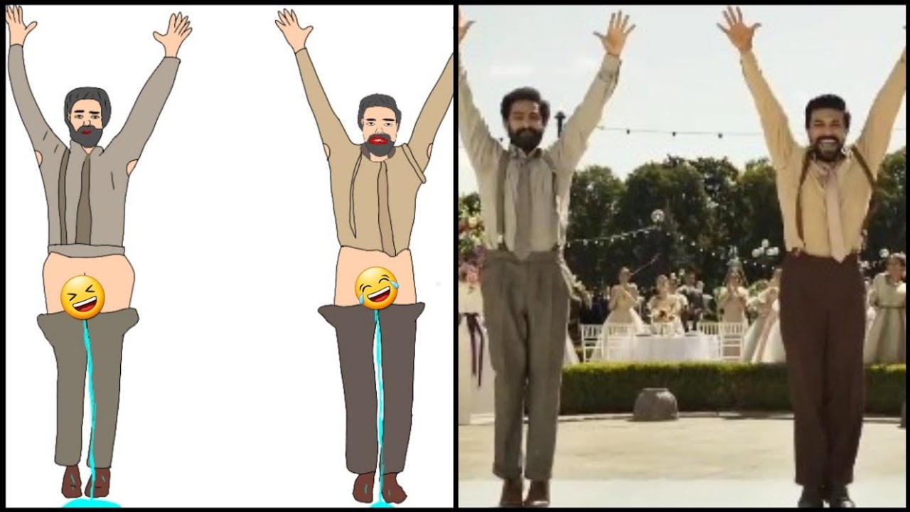 Naacho Naacho ( Full Video) 😂Drawing Meme | [RRR] NTR, Ram Charan |  Drawing Art Meme 