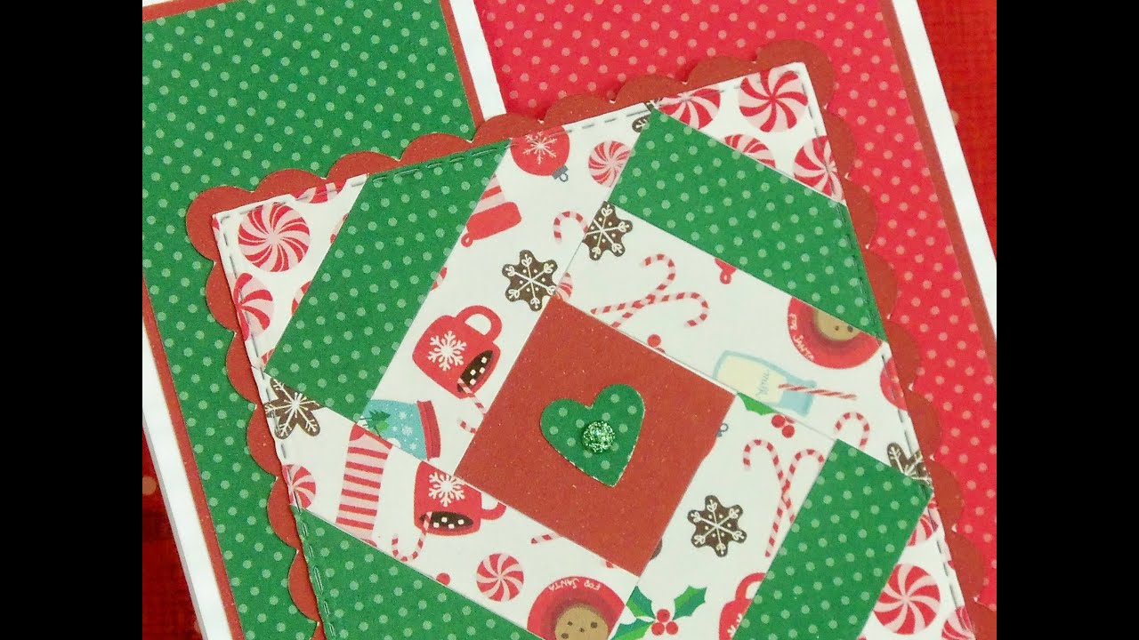 COUNTDOWN TO CHRISTMAS || FUN FOLD QUILTED CHRISTMAS CARD