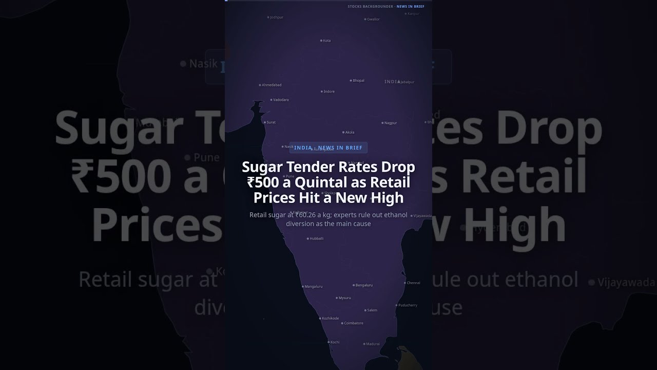 Оптовые цены на сахар упали на 500 рупий за центнер, при этом розничные цены достигли нового макс...