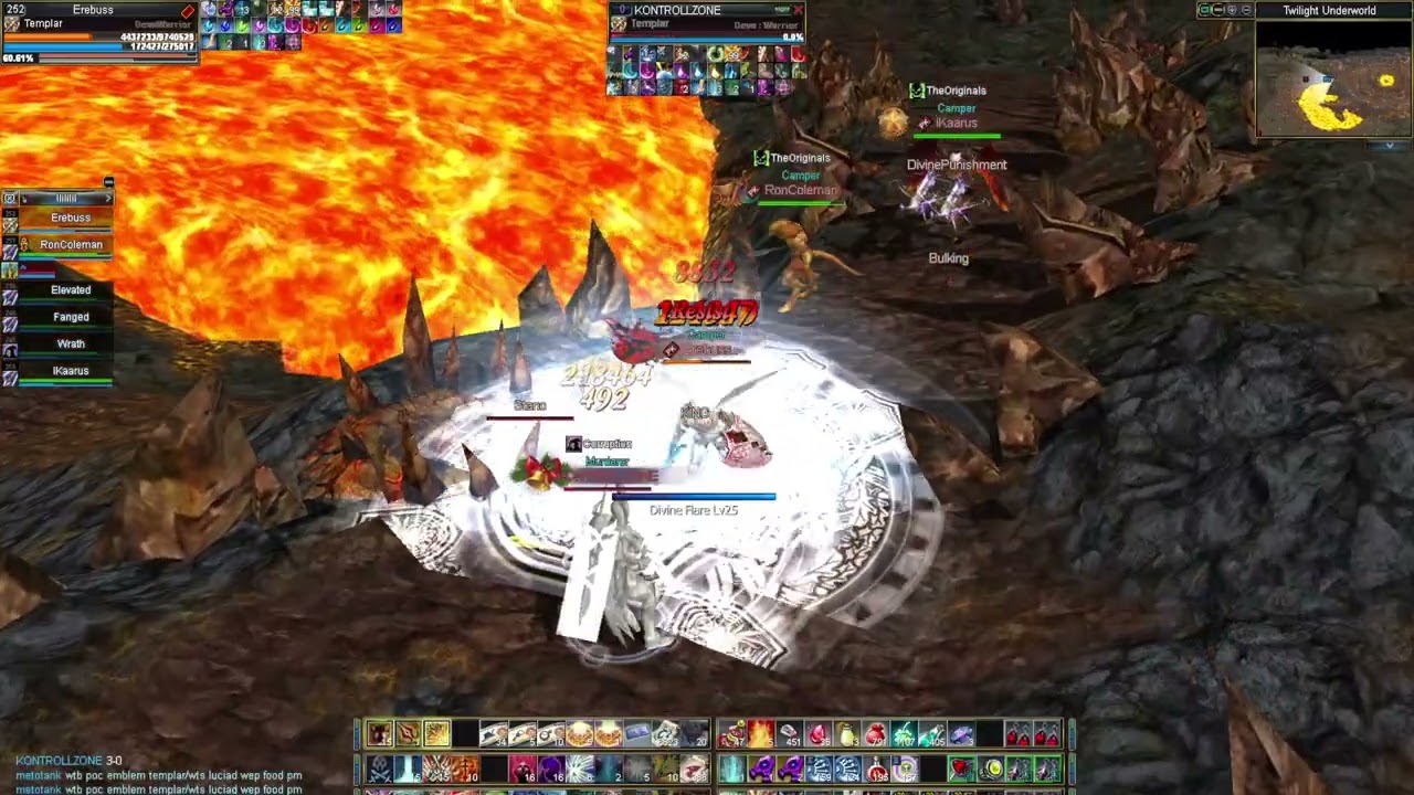 Rappelz Templar 1v3 PvP Corruption 2 DE's 1 Templar Can't Beat Me o.O