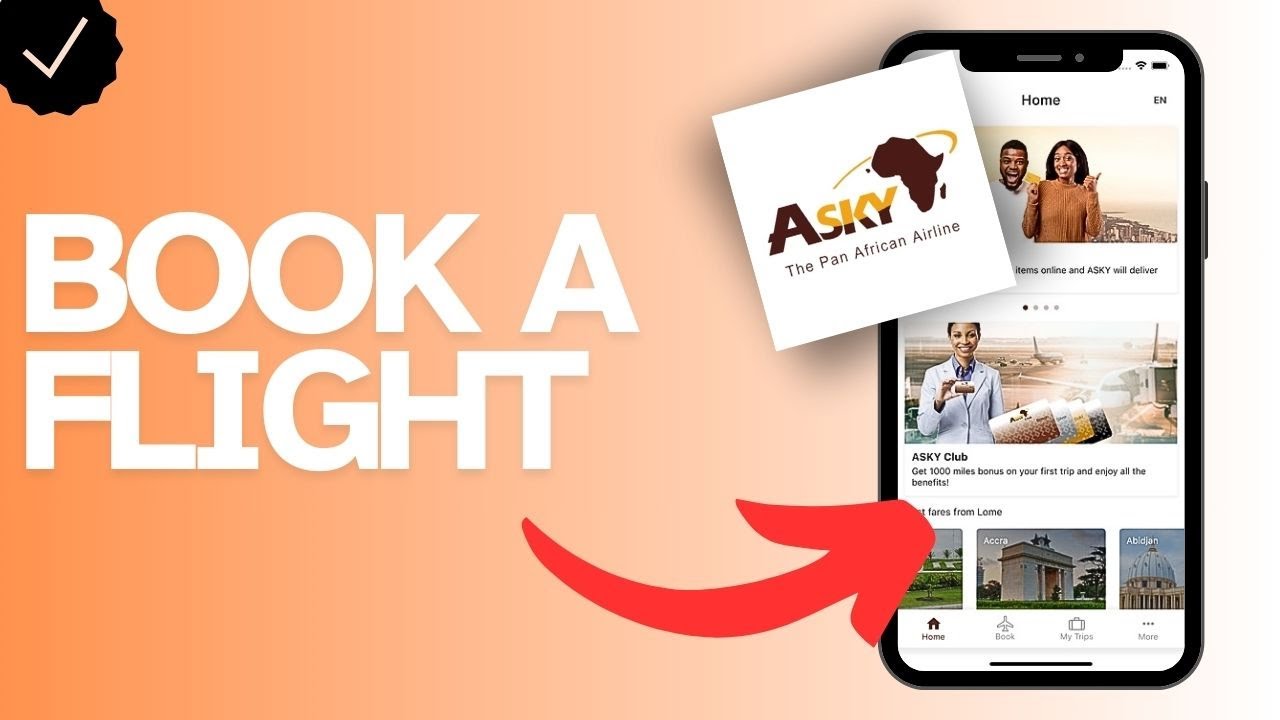 How to book a flight in the ASKY Airlines app?