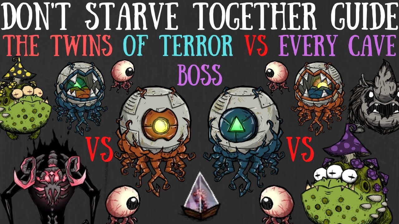 The Twins of Terror VS All Cave Bosses - Terrarium Works In The Caves?! - Don't Starve Together