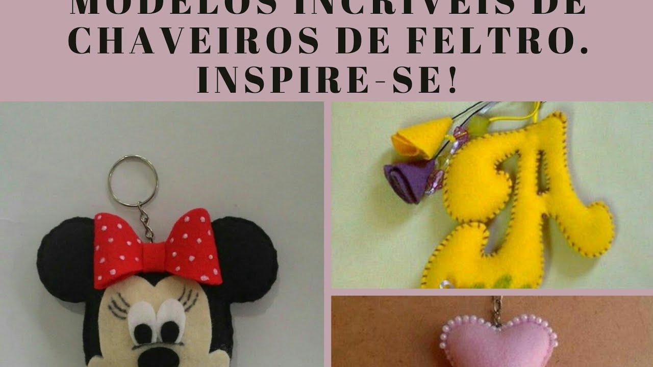 IDEIAS DE CHAVEIROS FEITO DE FELTRO PARA PRESENTEAR OU VENDER.