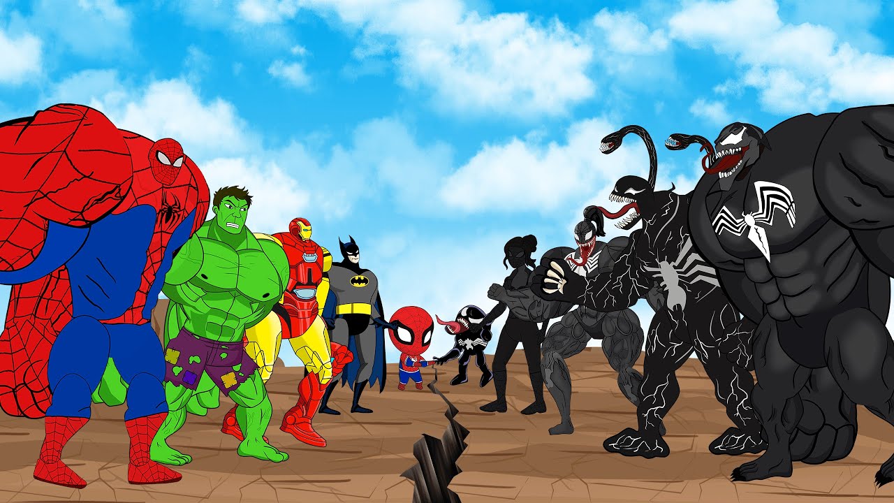 Evolution Of SpiderMan & Superheroes Vs Evolution Of VENOM Family : Who Will Win? SUPER HEROES MOVIE