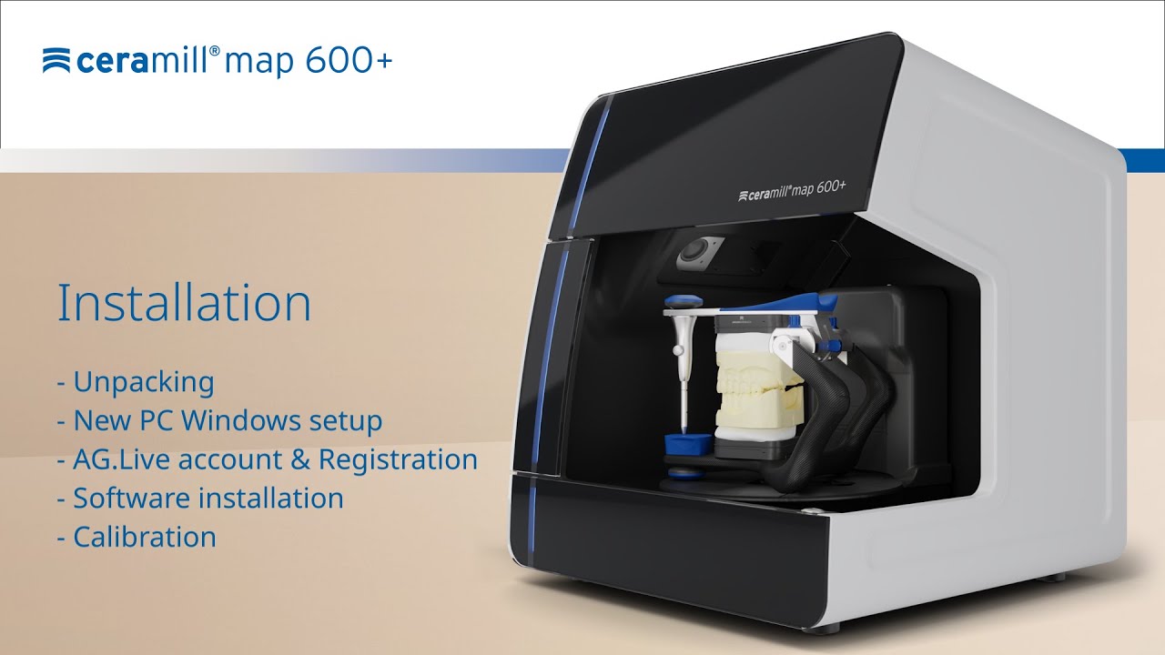Installation of the Ceramill Map 600+ in a new PC