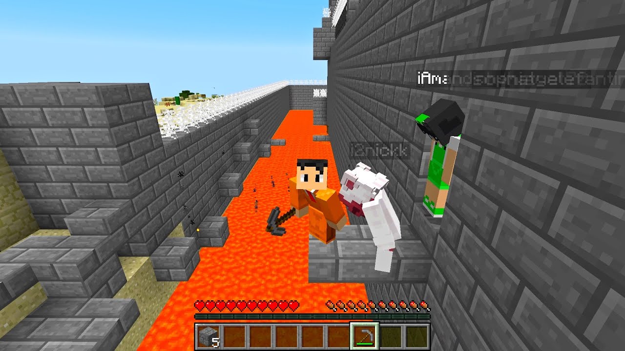 ESCAPE DA PRIS&Atilde;O NO MEIO DA LAVA DO MINECRAFT
