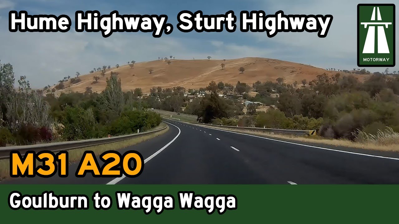 Driving from Goulburn to Wagga Wagga - M31 Hume Hwy & A20 Sturt Hwy