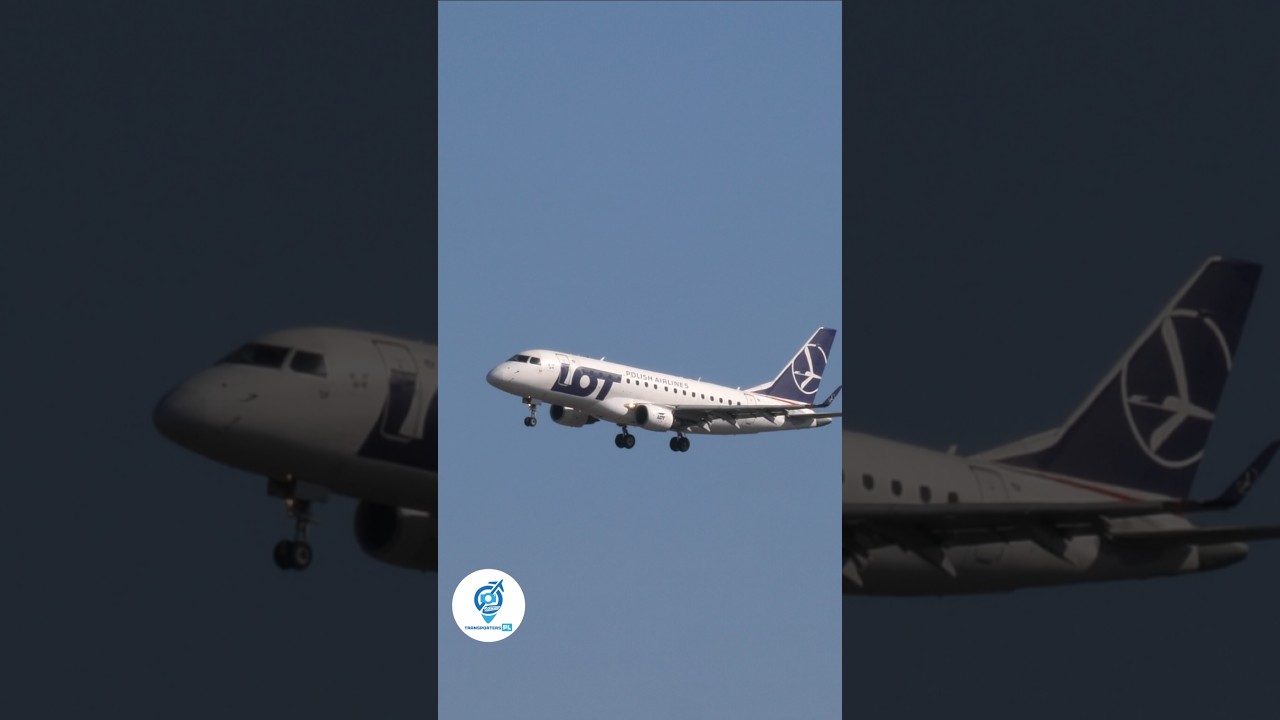 🛬 Smooth Landing &ndash; LOT Embraer E170 (SP-LDF) at Warsaw Chopin Airport! #Shorts