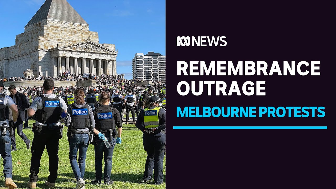 Outrage following protesters' use of Shrine of Remembrance in Melbourne | ABC News