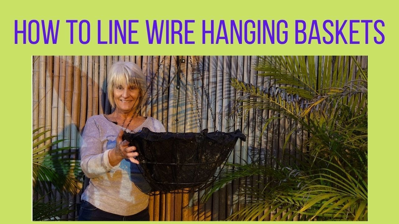How to Line Your Hanging Baskets 🧺  with a Weed Barrier Fabric // Growing Tropical 🌴