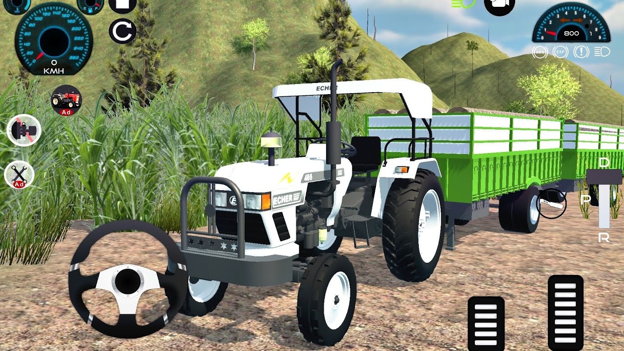 Eicher 485 Tractor Extreme Off-Road Driving : Indian Tractor Simulator 3D : Android Gameplay