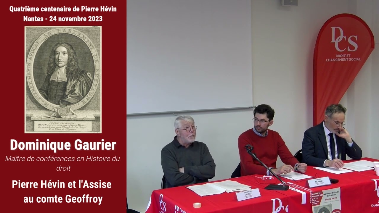 Dominique Gaurier - Pierre Hévin et l'Assise au comte Geoffroy