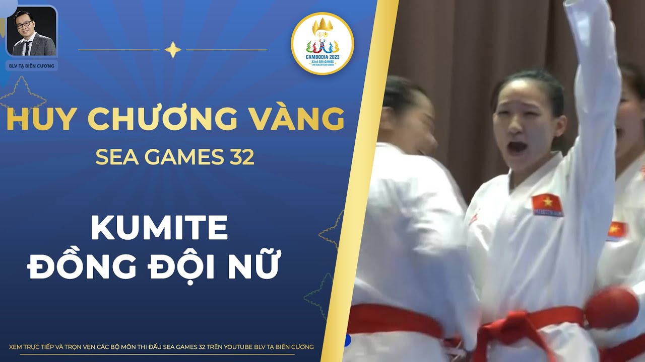 🥇 HCV Kumite đồng đội nữ | Hoàng Thị Mỹ Tâm và các đồng đội xuất sắc đánh bại đối thủ Philippines
