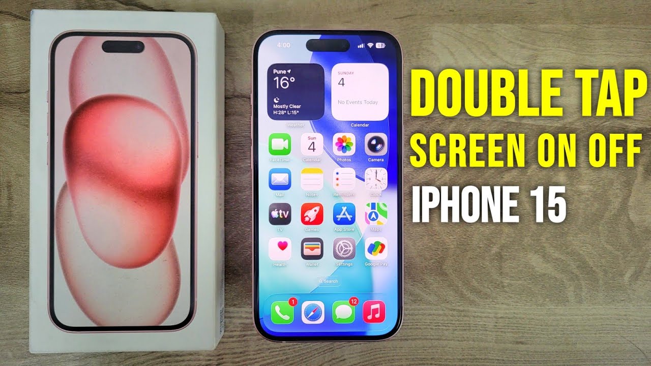double tap screen on off iphone 15 