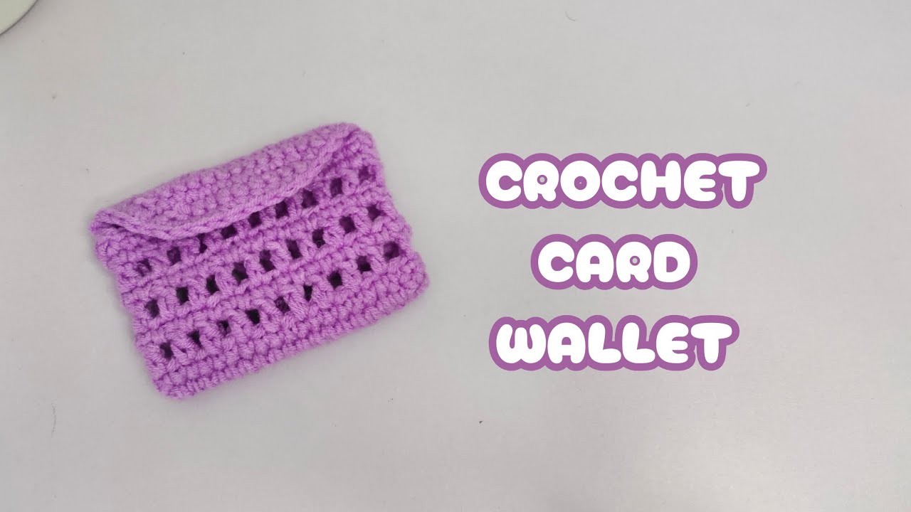 Crochet card wallet for beginners | Cara membuat dompet rajut mudah untuk pemula