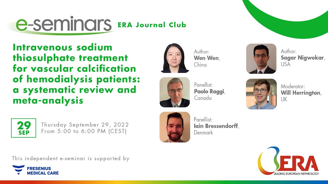 Intravenous sodium thiosulphate treatment for vascular calcification of hemodialysis patients
