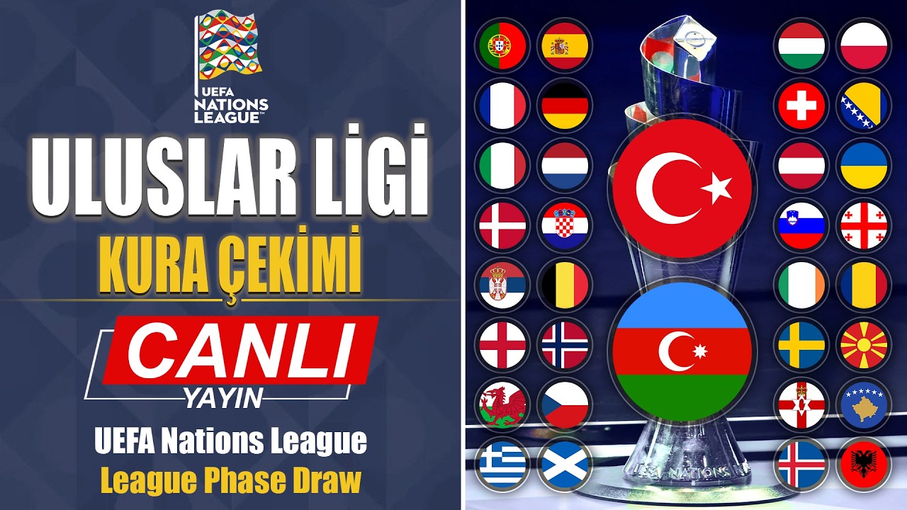 UEFA Uluslar Ligi Kura Çekimi Canlı / Türkiye ve Azerbaycan 'ın Rakipleri Belli Oluyor