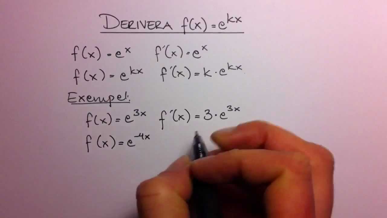 Derivera funktioner med talet e