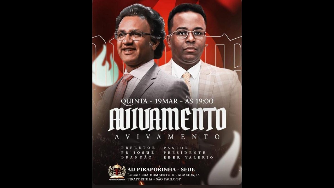 QUINTA AVIVAMENTO | 19/03/2026 | PR. JOSUÉ BRANDÃO | AD PIRAPORINHA