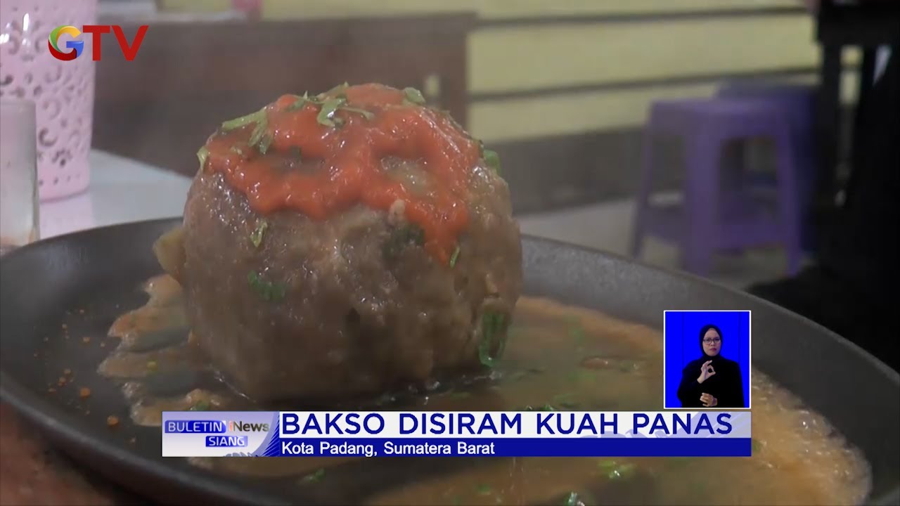 Bikin Ngiler! Inilah Bakso Lava Marapi yang Diisi Saos dan Cabe dengan Disiram Kuah Panas 
