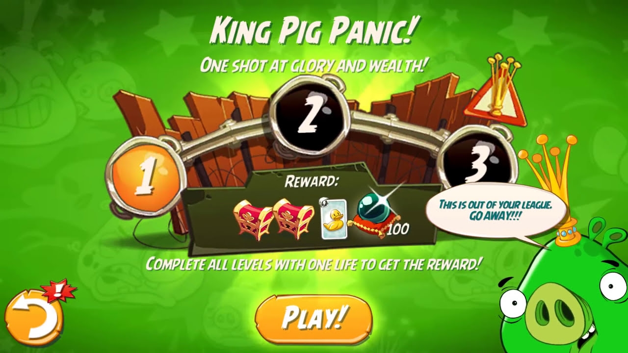 Angry Birds 2 King Pig Panic! (DAILY CHALLENGE) &ndash; 3 LEVELS Gameplay Walkthrough Part 260