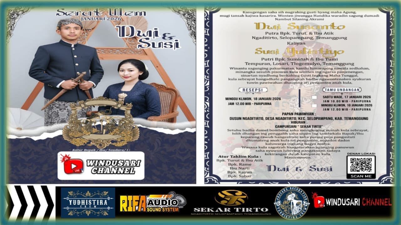 Live Dusun Part 3 💫 Ngaditirto,Selopampang🔴Temu Manten Dwi&Susi/Hiburan Campursari Sekar Tirto