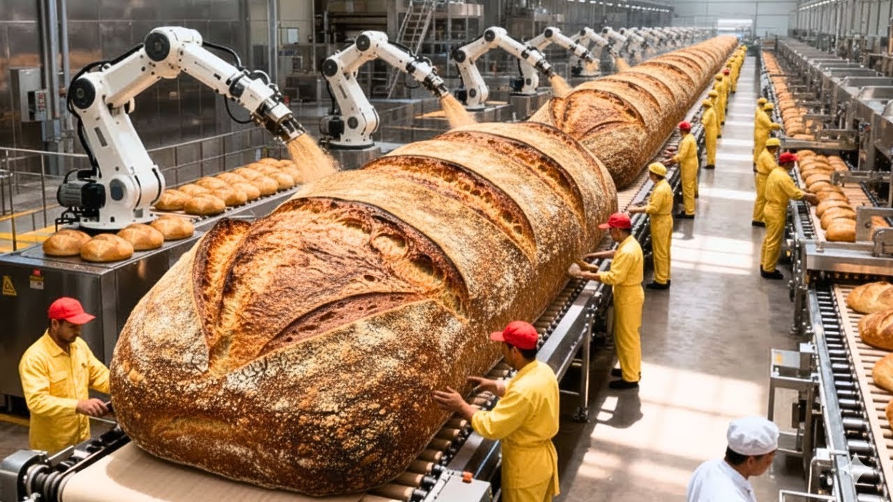 How sourdough Bread Made in Factory ( Satisfying Process )