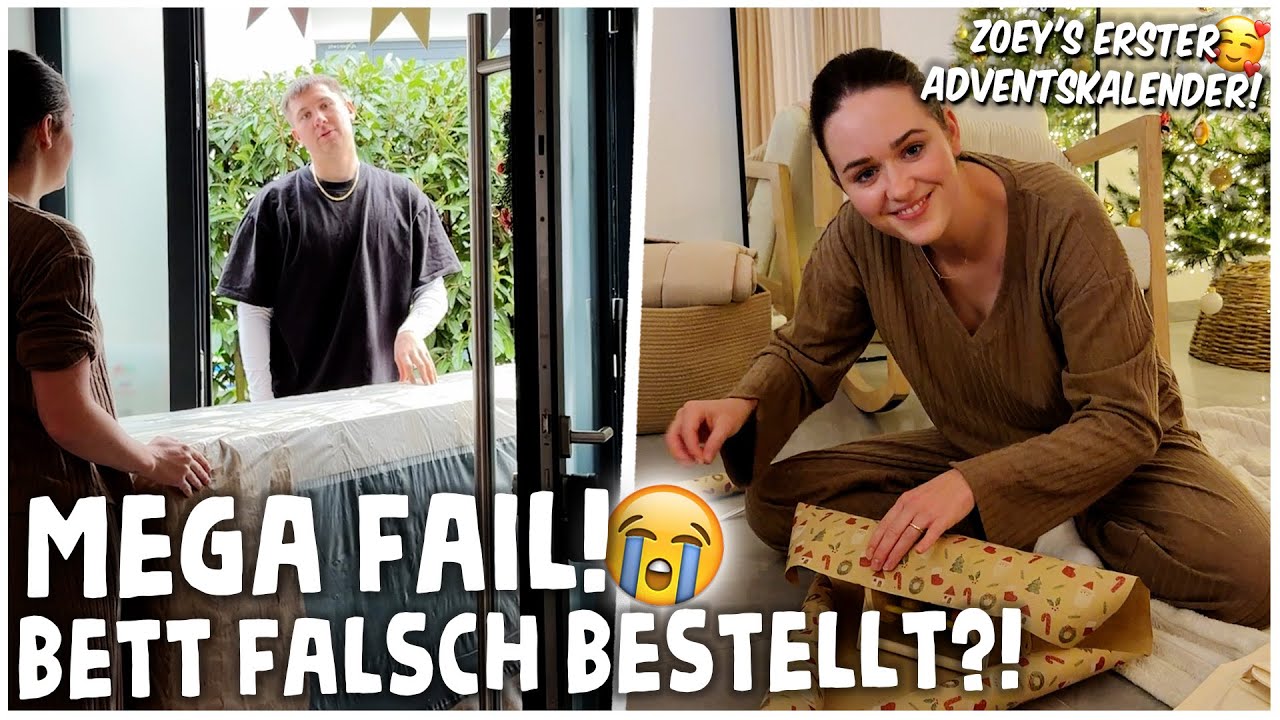 MEGA FAIL!😭 BETT FALSCH BESTELLT?😂 + MONE bastelt ZOEY ihren ERSTEN ADVENTSKALENDER🥹&nbsp;|&nbsp;kobexmone