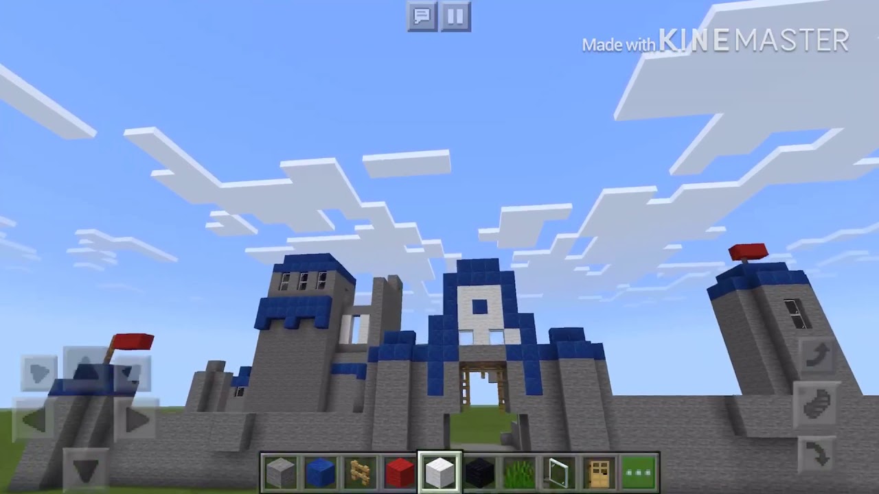 Lets build the Disney castle on Minecraft pocket edition