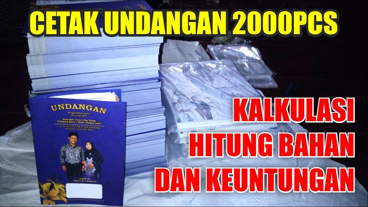 Cetak Undangan 2000 Pcs Menggunakan Printer Dan GTO52