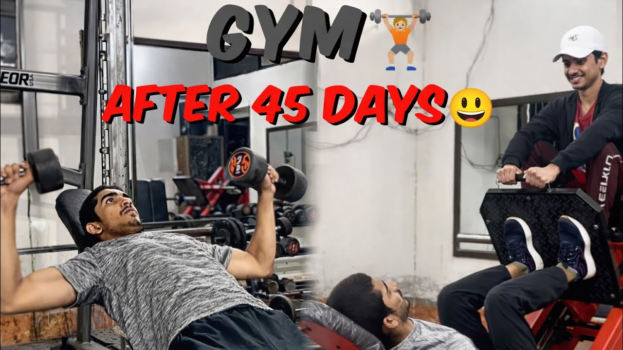 Aaj ham gye gym kafi dino k bad🏋️🥵