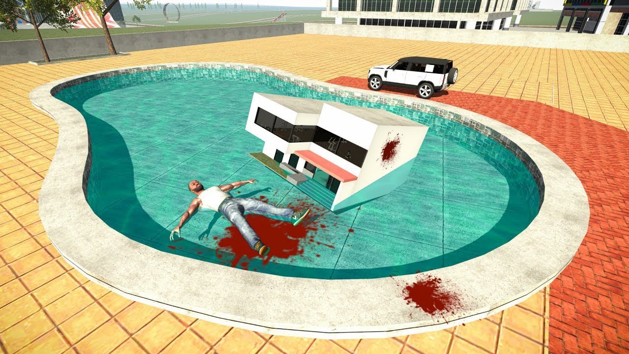 Franklin House Fall in Swimming Pool 