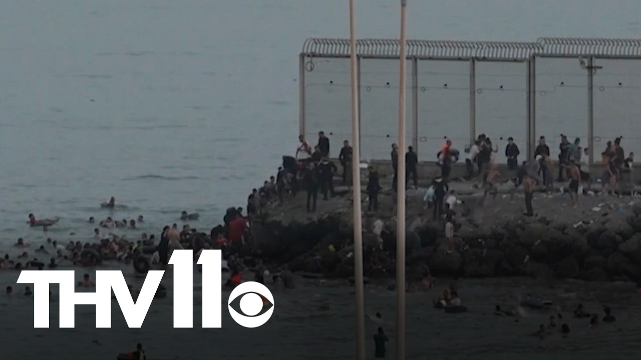 African migrants swarm border near Morocco