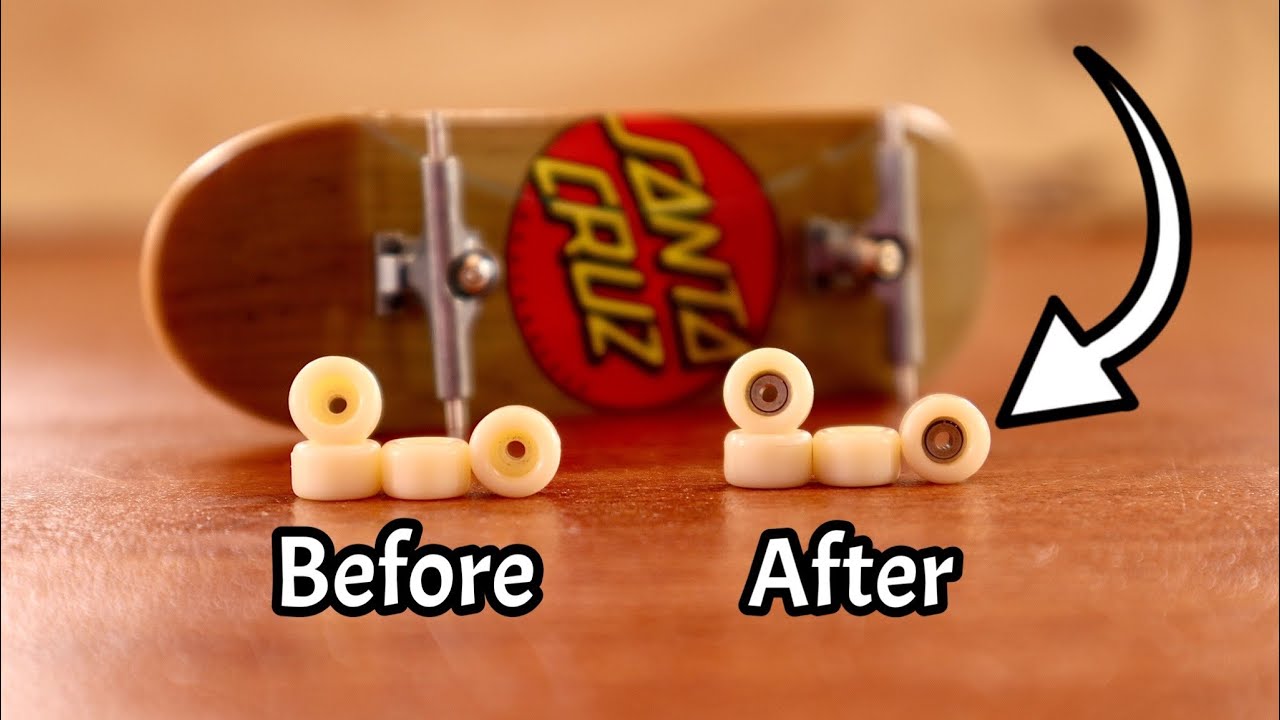 I Put Bearings Inside TECHDECK Wheels!!?