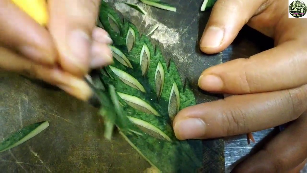 Watermelon Skin Leaves Cut | How to cut watermelon skin leaf