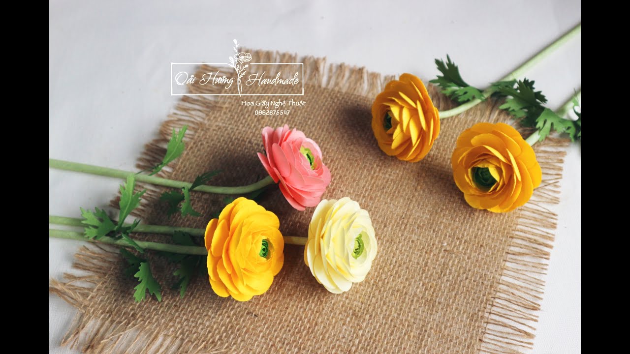 Hướng dẫn làm hoa Mao Lương từ giấy mỹ thuật/oaihuong handmade