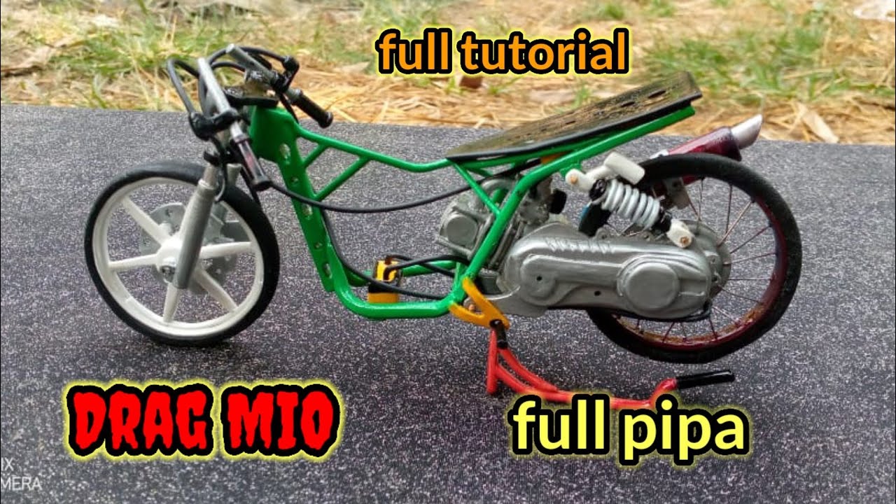 cara membuat miniatur DRAG MIO dari pipa paralon