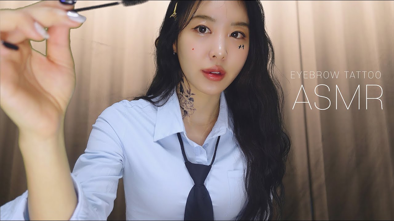 ASMR 어 왔니?🖤말많은 눈썹 타투샵 상황극 ｜(SUB) 눈썹정리, 크림, 이어블로잉 Tattoo shop roleplay