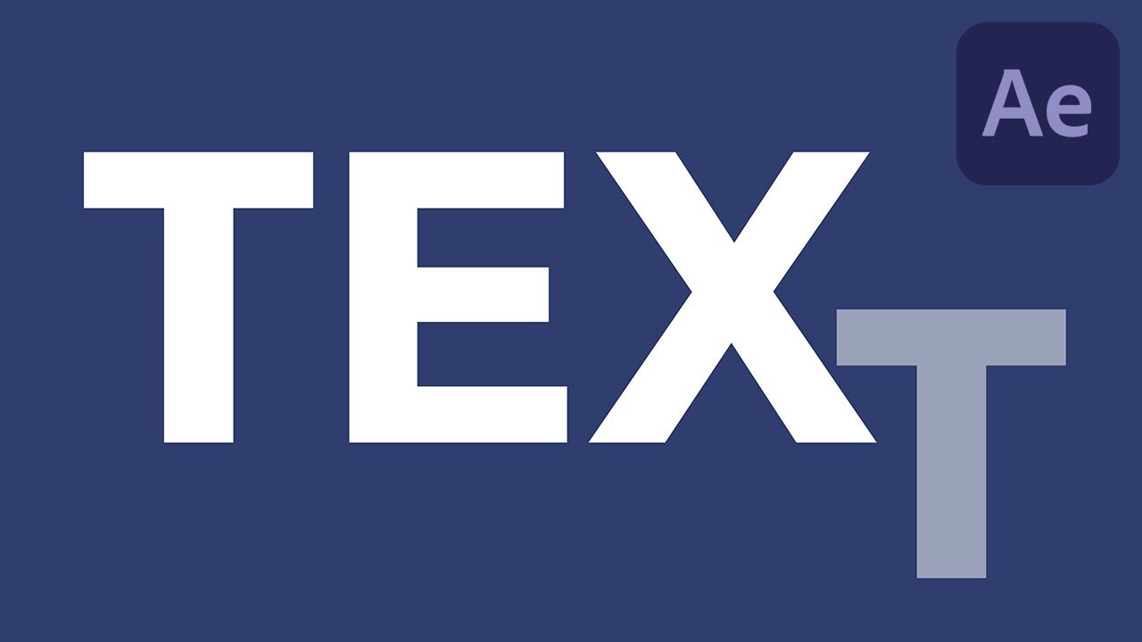 Einfache Text Animation in After Effects