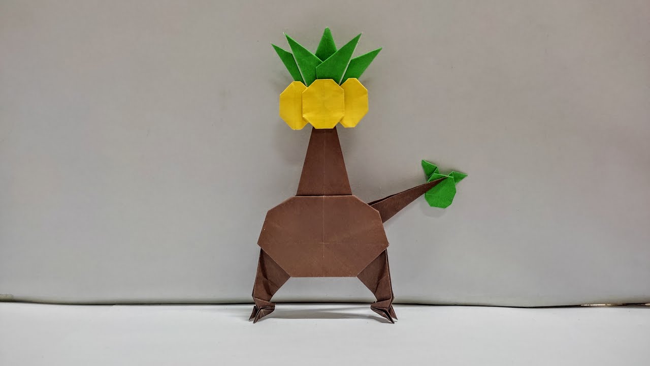 How To Make Origami Pokemon Alolan Exeggutor Step By Step (Pokemon Go)