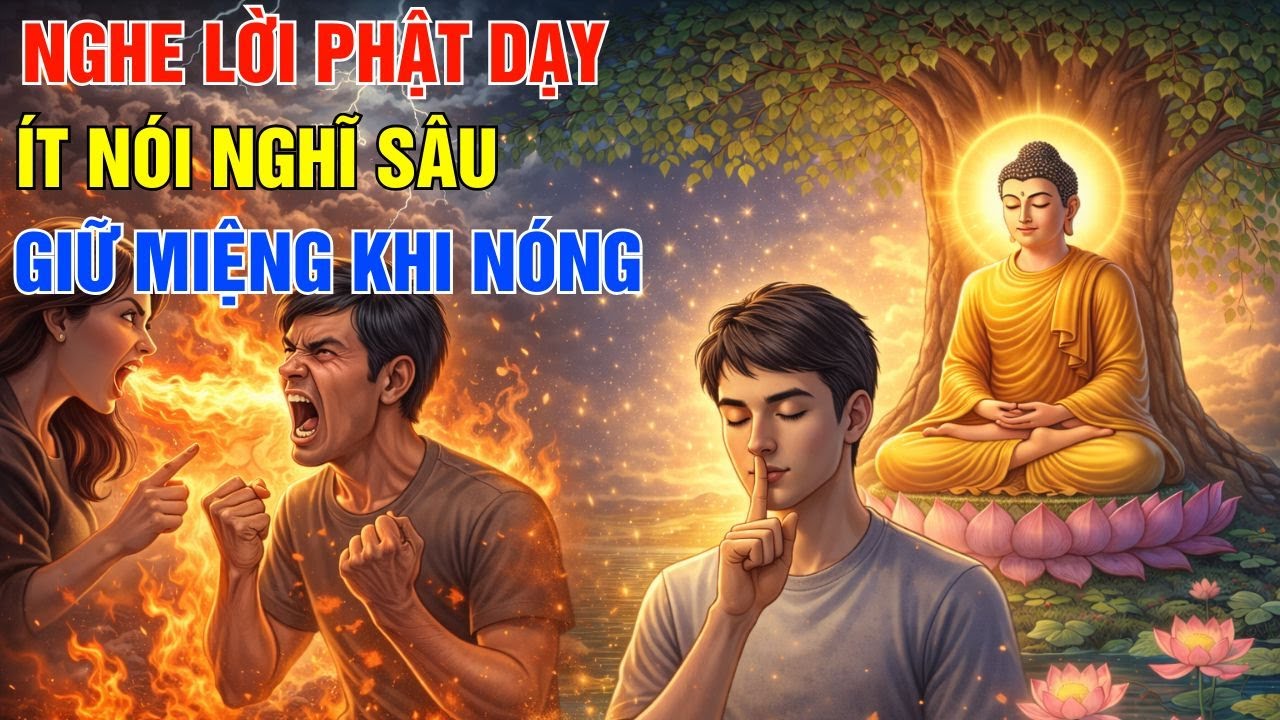 Nghe Lời Phật Dạy - Ít Nói Nghĩ Sâu, Giữ Miệng Khi Nóng, Tâm An Lạc Cả Đời| Lời Phật Dạy Mỗi Ngày