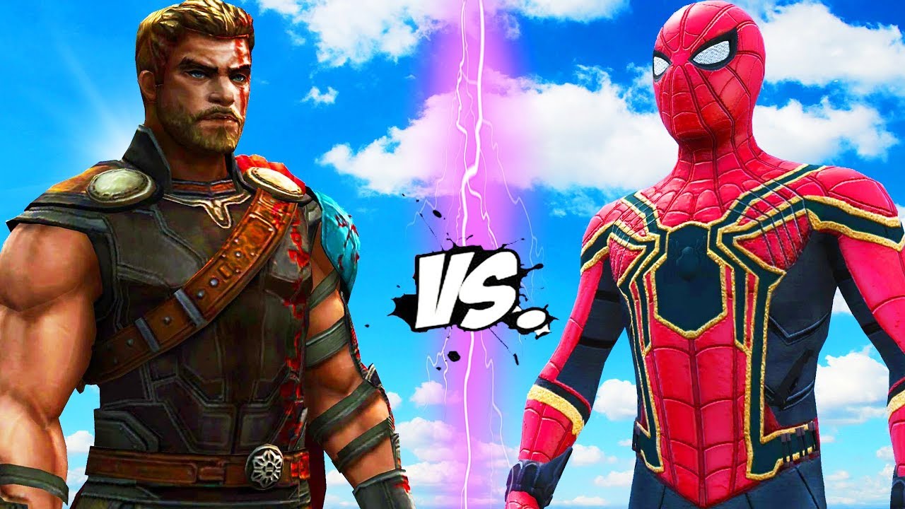 IRON SPIDER VS THOR (Ragnarok 2017)