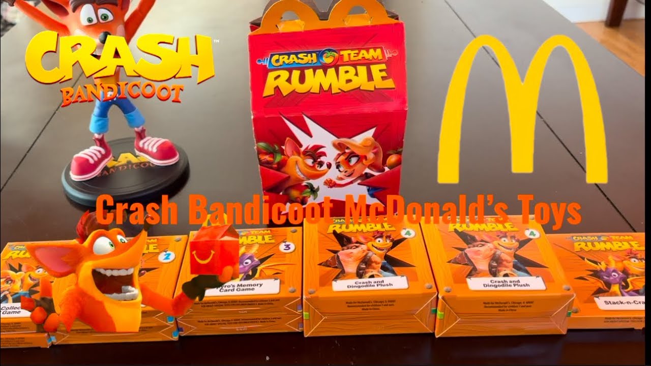 Crash Bandicoot McDonald’s Toys Unboxing (Crash Team Rumble)