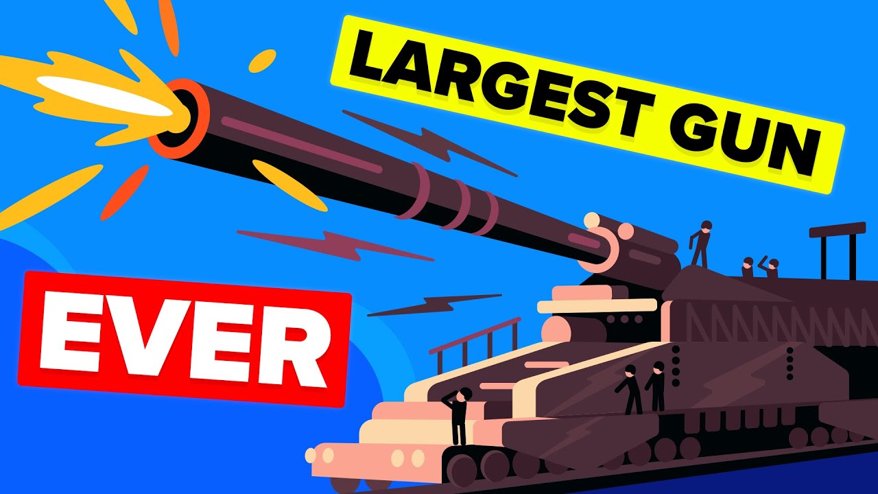 1,350 Ton Gun - Largest Artillery Gun Ever