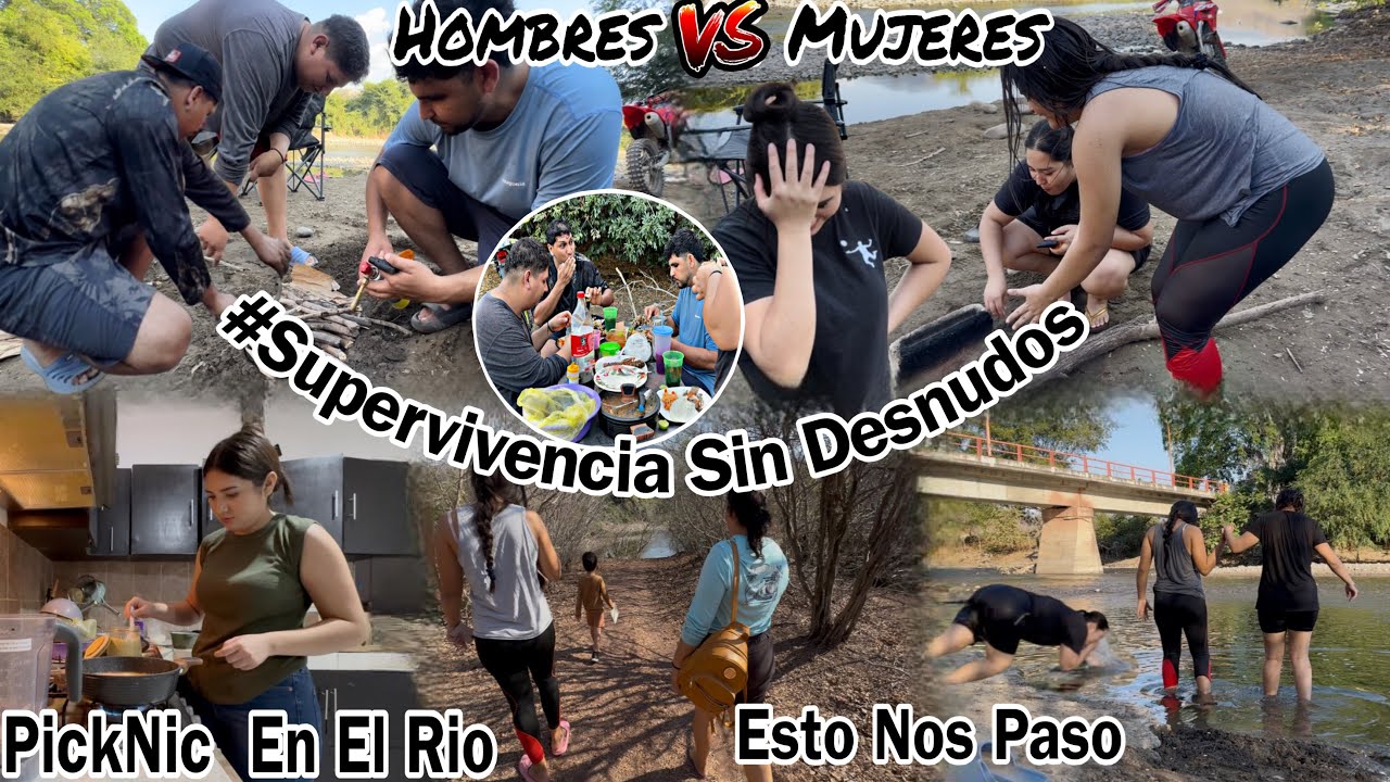 🔥Reto Surpervivencia Sin Desnudos🤣/Picknic Con La Familia🐠/Hombres🆚Mujeres🆚Fogata#guerrero 