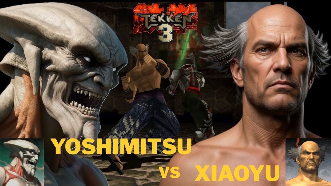 Tekken 3 - DIFFICULTY LEVEL HARD - YOSHIMITSU vs HEIHACHI - Enigma Warrior vs Tyrant Titan
