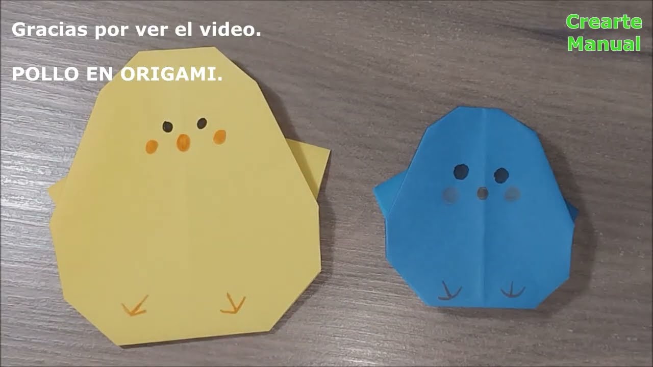 POLLO EN ORIGAMI