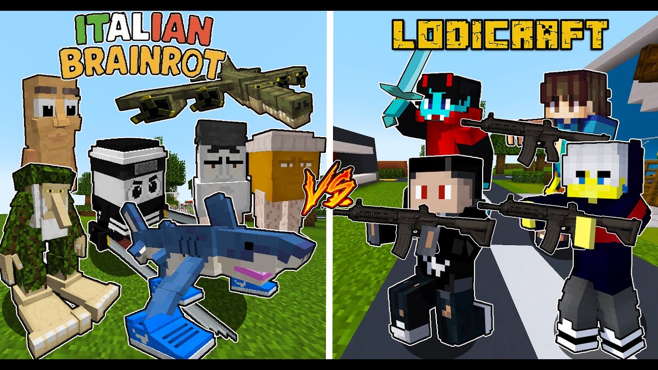 Protecting LODI ISLAND From 1,000,000 ITALIAN BRAINROT TUNG TUNG TUNG SAHUR in minecraft. (TAGALOG)