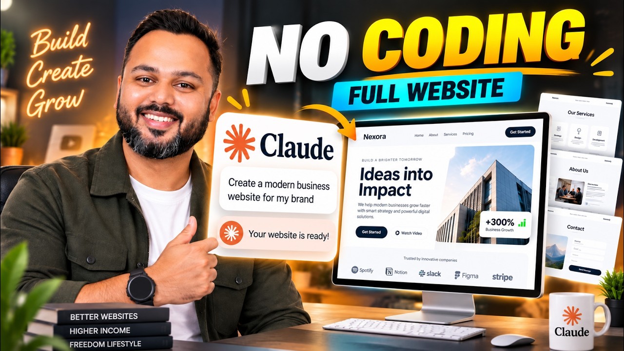 Claude Website Tutorial | Create a Website Using Claude